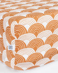 Fitted sheets for kids bed waves brown